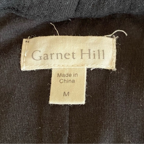 Garnet Hill Sz Medium Black Maxi Cotton Gauze Boho Sundress Lined Beach Comfort - Picture 5 of 9